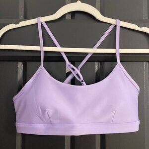 Alo Intrigue Bra Lilac Sports Bra Strappy Back Yoga Activewear